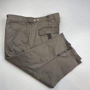 Jeanstar Womens Jeans sz 16 Green Straight Leg Cropped Stretch Casual Zippers